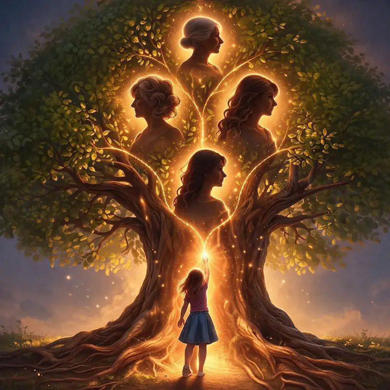Árbol genealógico femenino